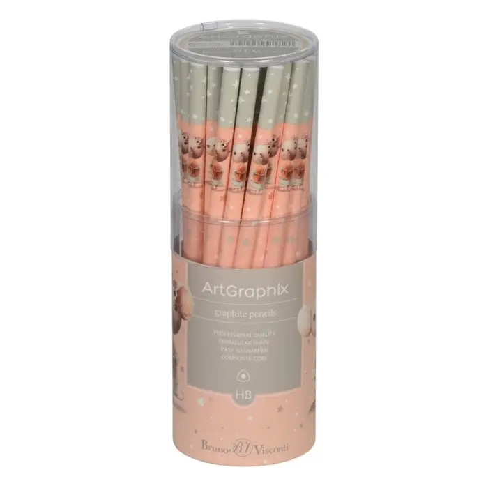 Карандаш чернографитный 3.0 мм ArtGraphix Zefir "Мышка", HВ, трёхгранный, пластиковый корпус