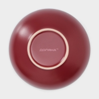 Набор тарелок керамических Доляна &laquo;Ваниль&raquo;, 18 предметов: 6 тарелок d=19 см, 6 тарелок d=27 см, 6 мисок d=19 см, цвет бордовый