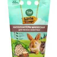 Наполнитель для мелких животных древесный 6мм, 3л, серия LITTLE VILLAGE