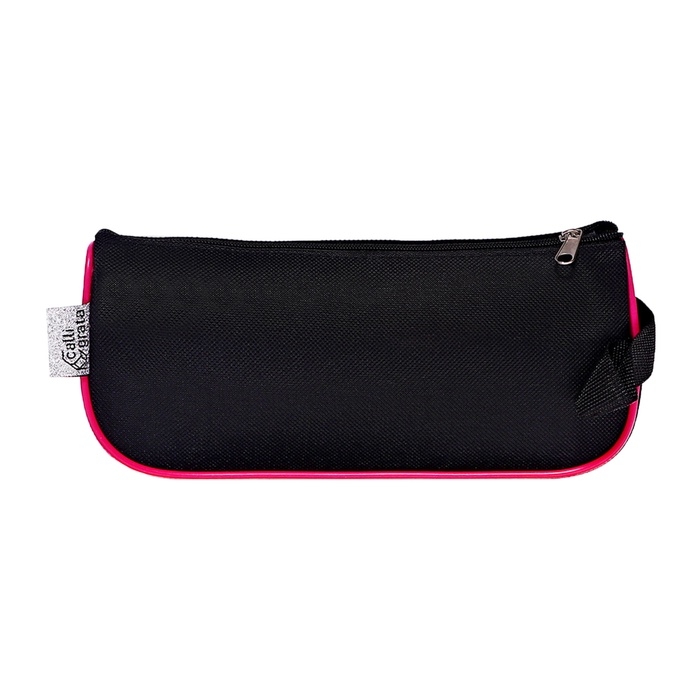 Пенал мягкий 1 отделение 100 х 200 х 45 с ручкой, стандарт, черный, МИКС