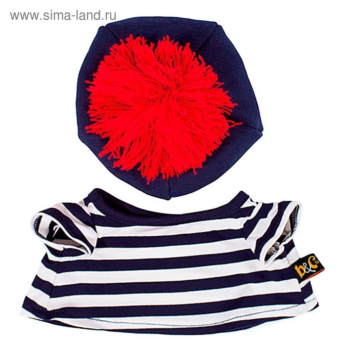 Мягкая игрушка &laquo;Басик&raquo;, в тельняшке и берете, 30 см