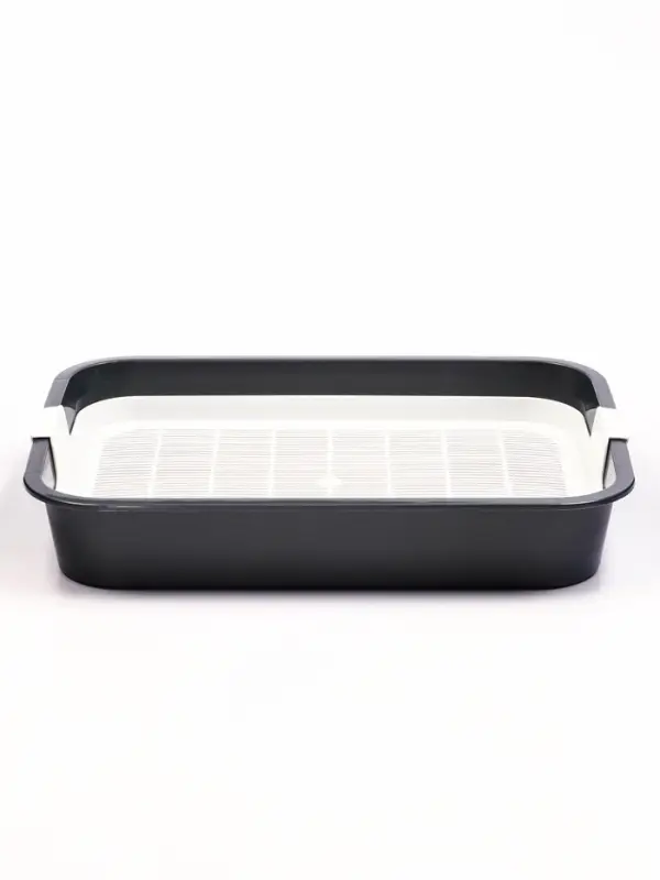 Туалет "Белла мини" для кошек, с сеткой, 35 х 26  х 6 см, Серый