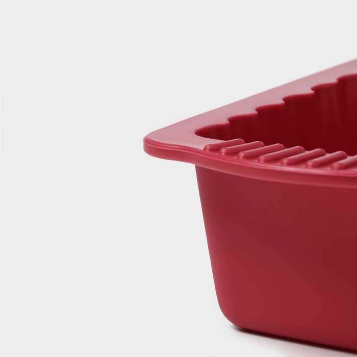 Форма для выпечки Доляна &laquo;Рулет&raquo;, силикон, 27&times;11&times;6 см, внутр.размер 22,5&times;9&times;6 см, цвет бордовый