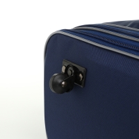 Сумка дорожная 20" на колёсах, отдел на молнии, с увеличением, наружный карман, длинный ремень, цвет синий