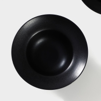 Тарелка фарфоровая для пасты Magistro Carbon, d=19,5 см, цвет чёрный