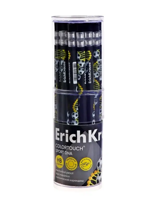 Карандаш механический 2,0 мм ErichKrause ColorTouch Sport DNA, НВ, с точилкой, в тубусе
