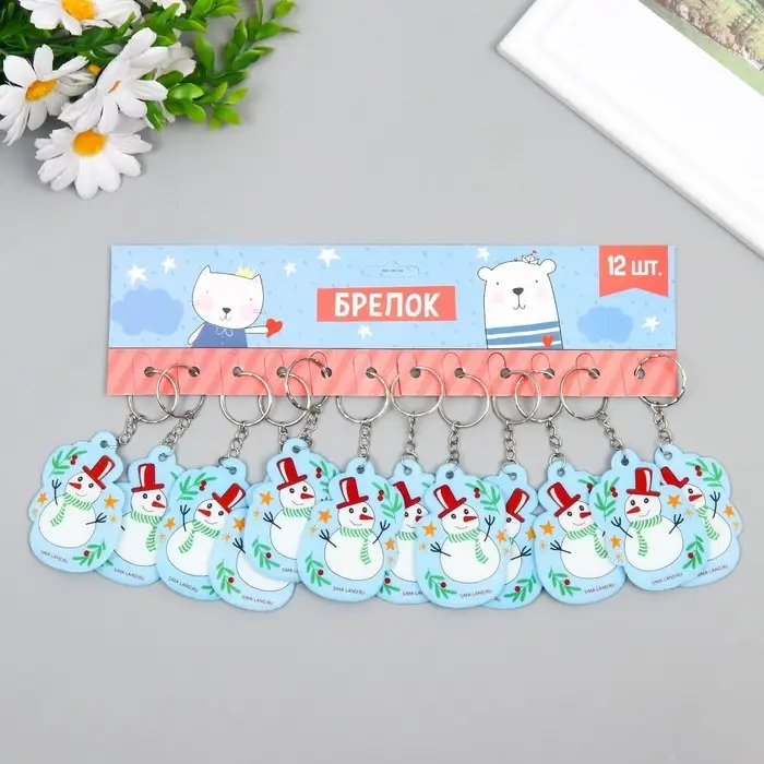 Брелок EVA "Снеговичок в шарфике" 4,5х6,5 см