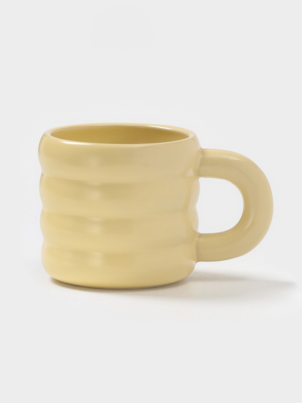 Чайная пара Доляна &laquo;Зефир&raquo;, 350 мл, керамика, жёлтая