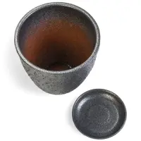 Горшок цветочный с поддоном 2,4 л, керамика "Шагрень" (М)