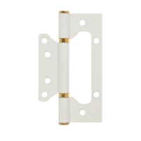 Петля-бабочка ТУНДРА, 125х75х2.0 мм, универсальная, без врезки, цвет белый, 2 шт.