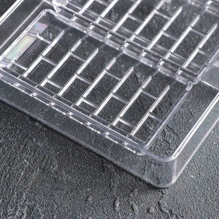 Форма для шоколада &laquo;Брикс&raquo;, 20&times;12&times;2,5 см, 4 ячеек 8,5&times;4,2&times;1 см, цвет прозрачный