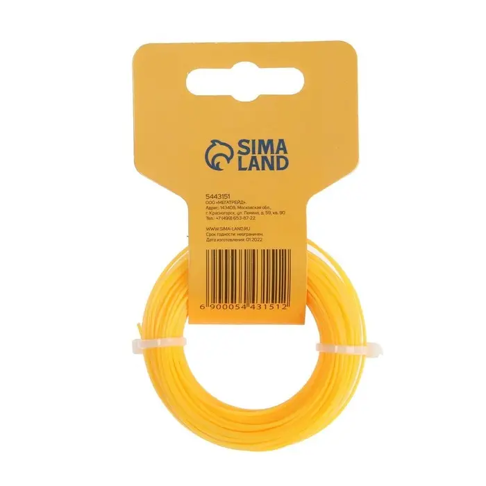 Леска для триммера ТУНДРА, сечение квадрат, d=1.3 мм, 15 м, нейлон