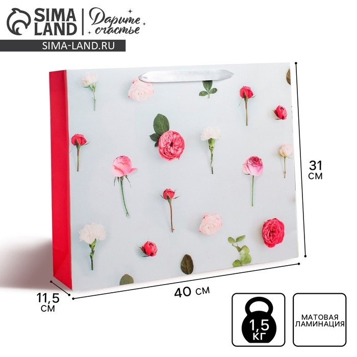 Пакет подарочный ламинированный горизонтальный, упаковка, &laquo;Ты прекрасна&raquo;, L 40 х 31 х 11 см