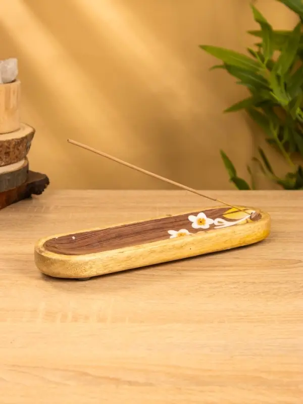 Подставка под благовония "Орхидея" 26х8х2,5 см, манговое дерево