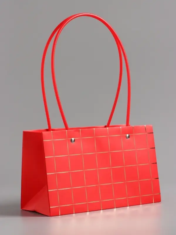 Сумка для цветов влагостойкая, красная 22x10.5x13.5&plusmn;5% см