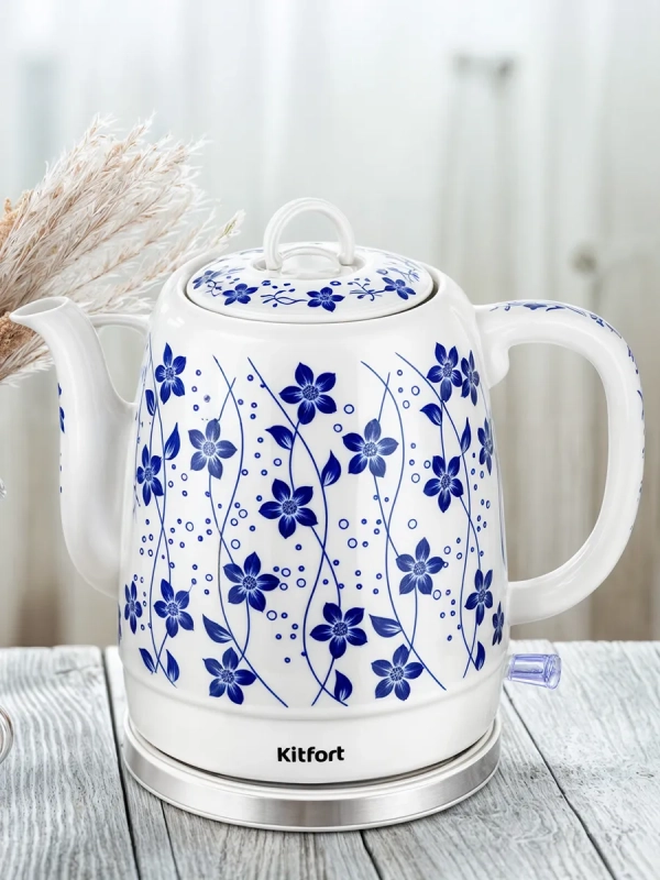 Чайник электрический керамический КТ-6788 - 1 л