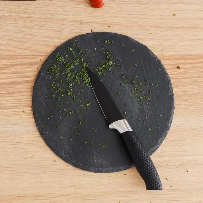 Нож кухонный с антиналипающим покрытием Доляна &laquo;Супер-блэк&raquo;, лезвие 8.5 см, чёрный