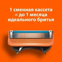 Бритвенный станок Gillette Fusion + 2 сменных кассеты, 5 лезвий