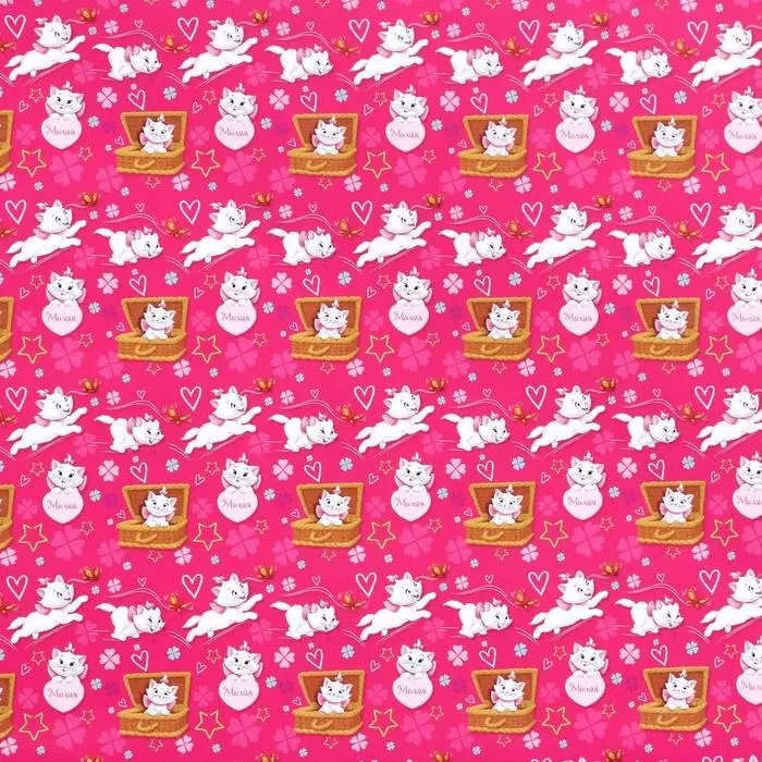 Бумага упаковочная глянцевая &laquo;Милая&raquo;, 70x100 см, Коты аристократы