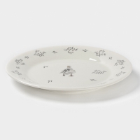 Тарелка десертная Доляна "Гуси" цвет белый  20,3х2 см