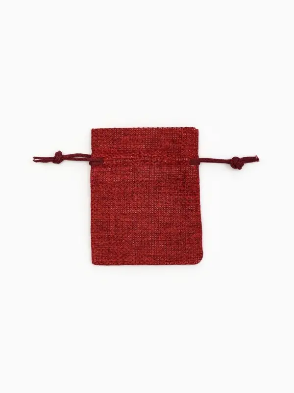 Мешочек подарочный &laquo;Льняной&raquo; 7&times;9, бордовый