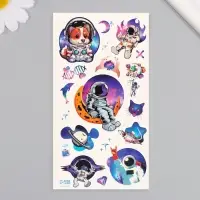 Переводные тату на тело цветные &laquo;Космос&raquo;, 7.5&times;14 см