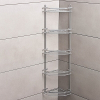 Полка угловая 5-ти ярусная, 20&times;28&times;87 см, цвет хром