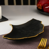 Блюдо для фруктов Доляна &laquo;Ракушка&raquo;, 23&times;15 см, цвет чёрный