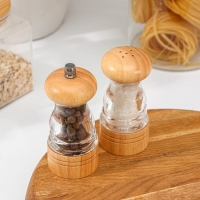 Набор мельниц для соли и перца Доляна, 2 предмета: 9,5&times;5 см, 10&times;5 см