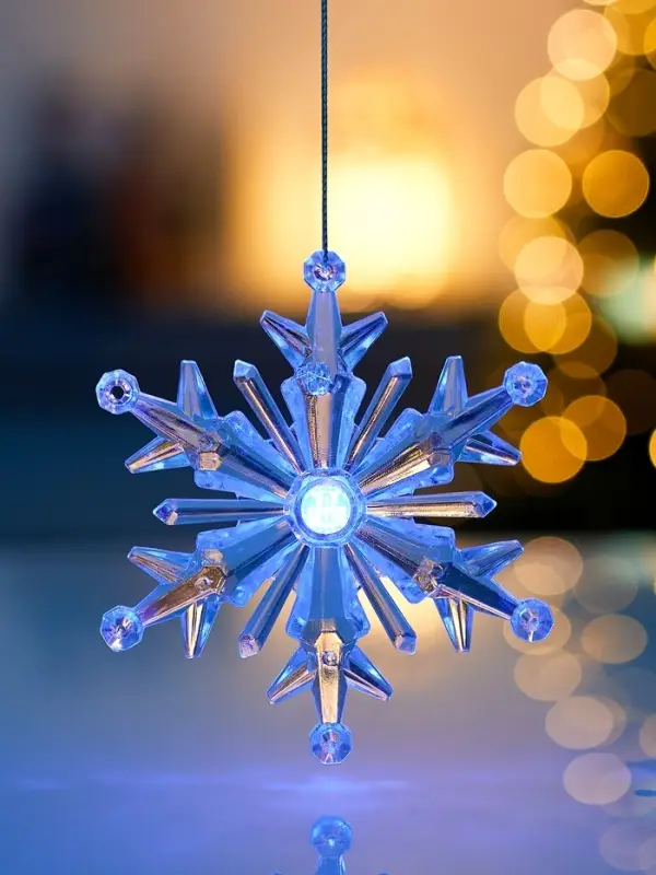 Подвеска светодиодная &laquo;Ледяная снежинка&raquo; 11 см, 1 LED, от батареек LR41&times;3, свечение RGB