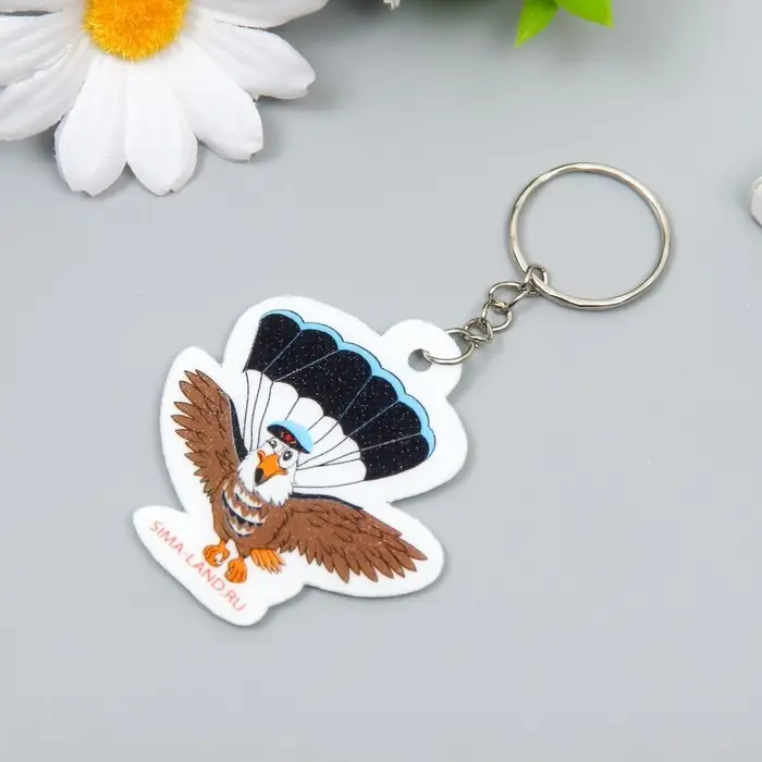 Брелок для ключей на кольце &laquo;Орёл-парашютист&raquo;, EVA, 5.5&times;5 см