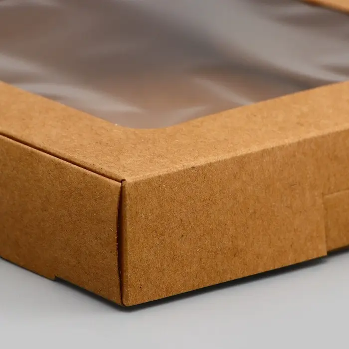 Коробка самосборная, крафт, 16&times;16&times;3 см