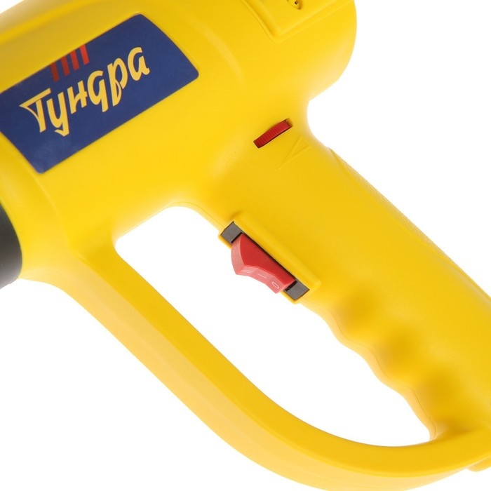 Строительный фен ТУНДРА, 2000 Вт, 250-500 л/мин, плавная регулировка 60-600 &deg;С, ЖК-дисплей