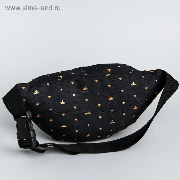 Сумка на пояс Princess, 25&times;6&times;13, отд на молнии, без подклада, черный