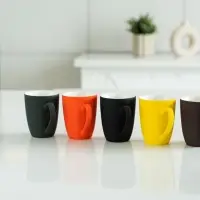 Кружка Good Morning с покрытием софт-тач, ver.2, желтая