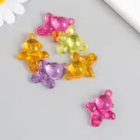 Декор для творчества пластик "Малыш-ангел" прозрачный цветной набор 20 гр 1,2х2,8х3,5 см