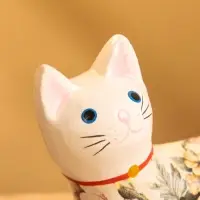 Сувенир &laquo;Котик в цветах&raquo;, 13&times;3&times;9 см, дерево, белый