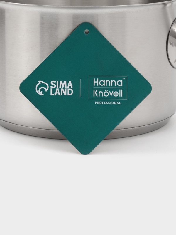 Ковш 2 л, d=16, h=10 см, с крышкой, толщина стенки 0,8 мм, индукция