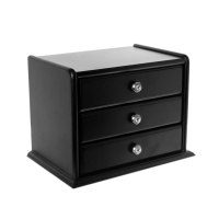 Шкатулка дерево "Комод с 2 ящиками" чёрный 21,5х14,5х16 см