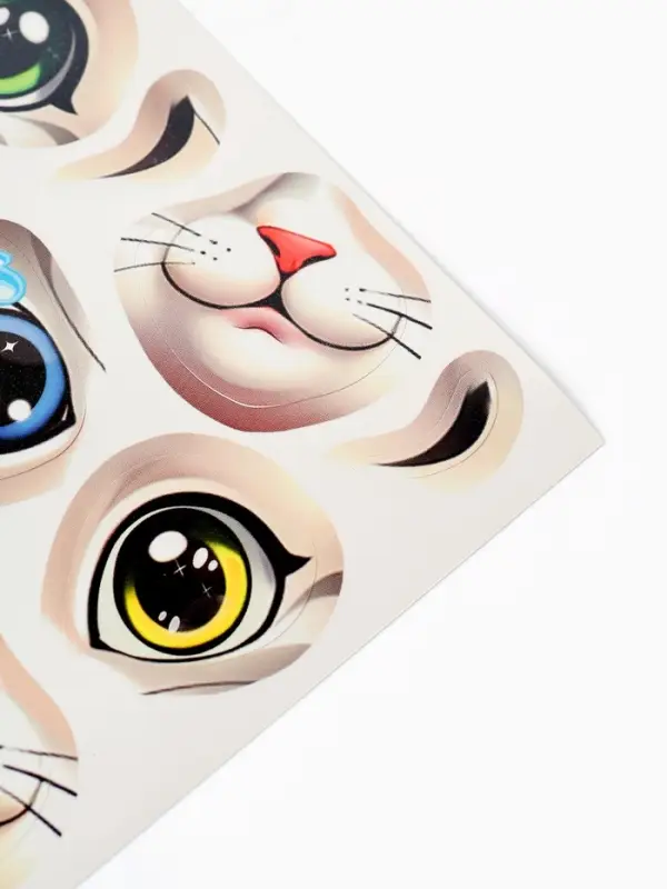 Аппликация наклейками "Весёлые мордашки"