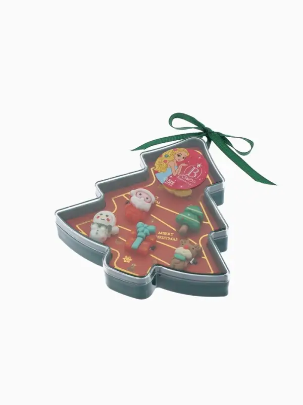 Кольца детские набор 5 шт "Выбражулька" в форме елки, форма МИКС, цвет МИКС, б-р