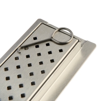 Трап ZEIN, c флaнцeм свободного вращения 360&deg;, 7х70 см, d=40/50 мм, нерж. сталь, сатин