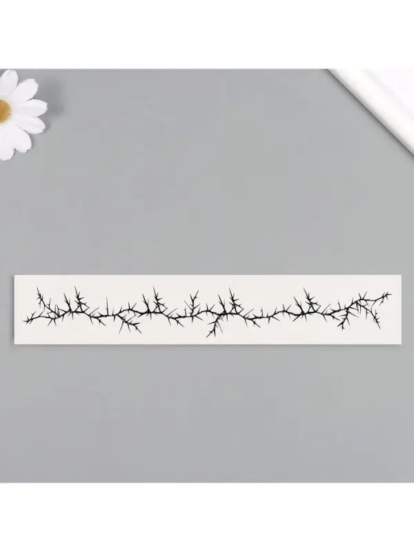 Переводная тату на тело чёрная &laquo;Браслет. Шипы&raquo;, 20&times;3 см