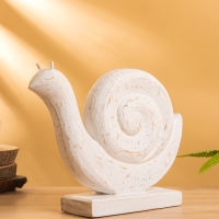 Сувенир &laquo;Улитка&raquo;, 25&times;9&times;32 см, дерево, белый