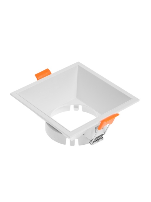 Светильник встраиваемый под лампу MR16, квадрат, пластик, белый