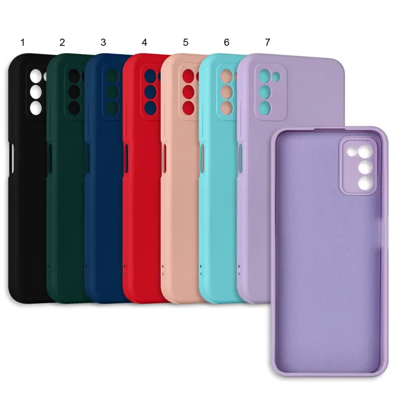 Чехол Samsung A03S цветной силикон