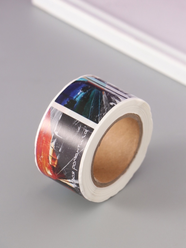 Наклейка бумага "Романтика поездов" 3х5 см 200 шт в рулоне