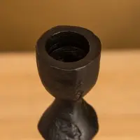 Подсвечник "Лава" 10х10х32 см, алюминий, цв чёрный