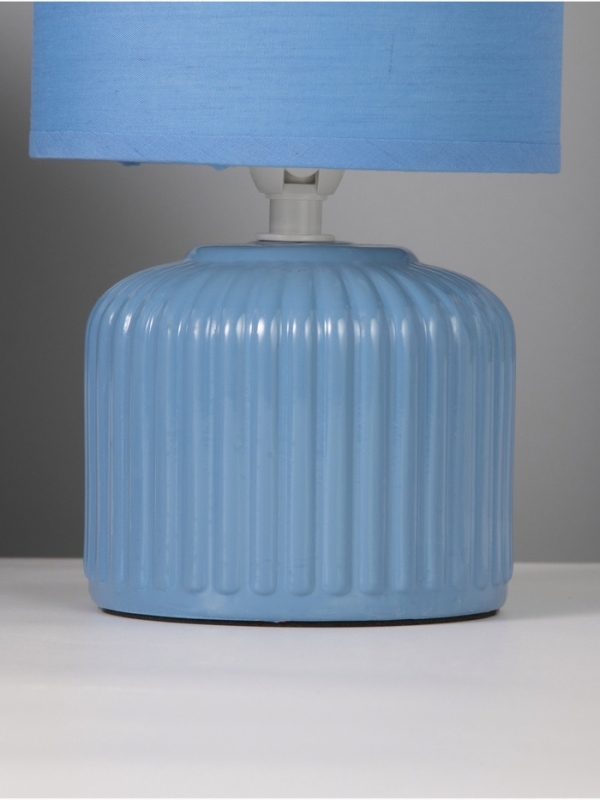 Лампа настольная "Муза" 40Вт Е14 синий 13х13х23см