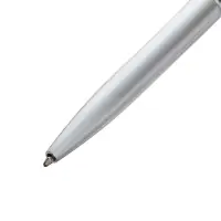 Ручка шариковая, поворотная, под логотип, корпус серебристый металлик